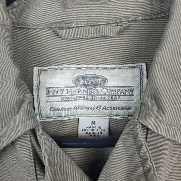 Boyt Harness Co Mens Medium Upland Beige Khaki Hunting Jacket - Picture 5 of 10